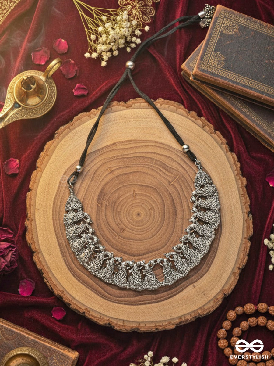 The Peaceful Peacocks - Oxidised Boho Choker