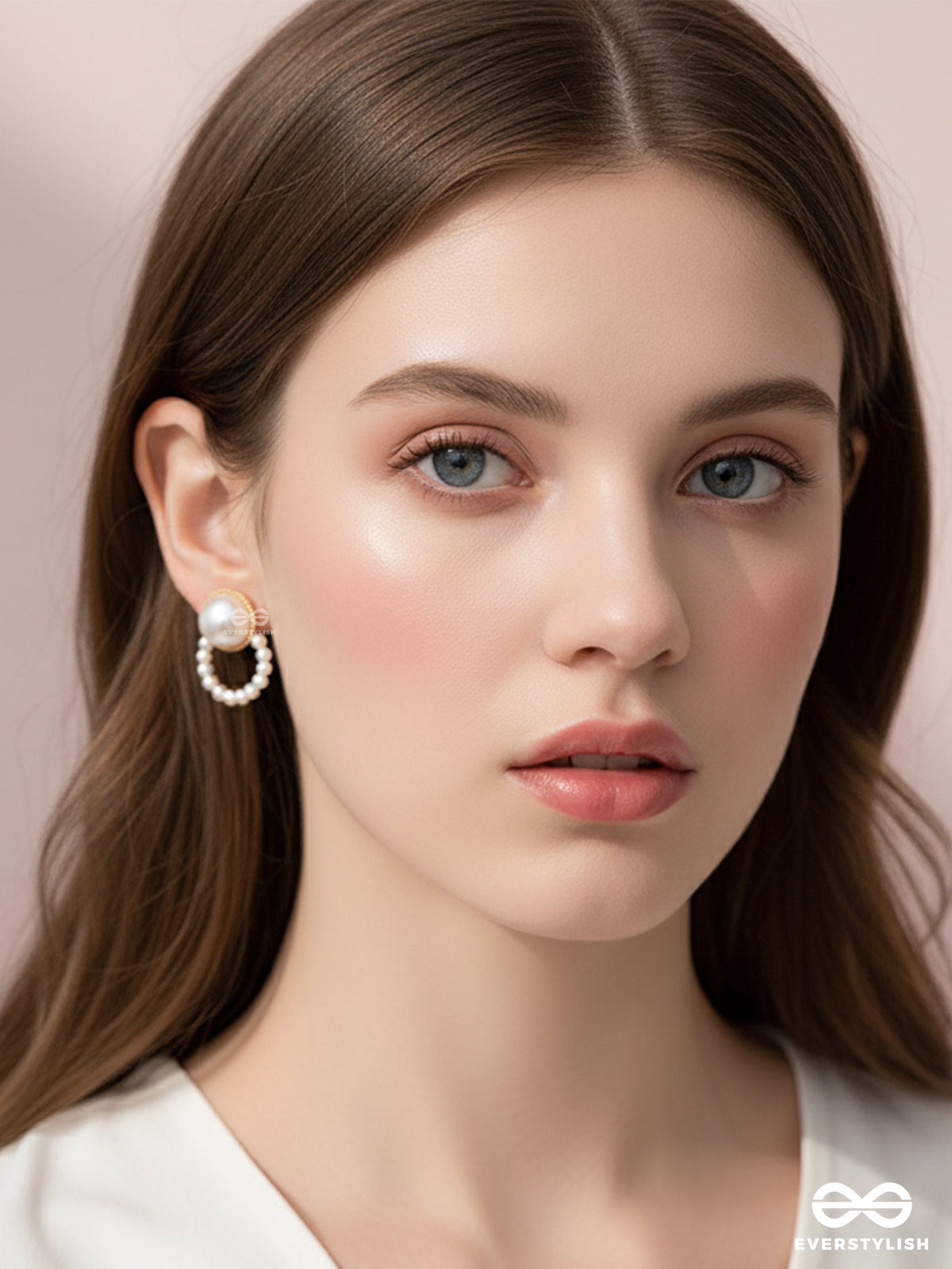 The Pearls Of Beauty - Golden Statement Stud Earrings
