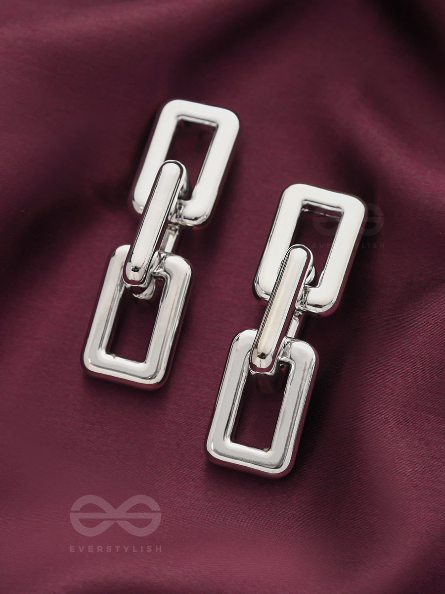 Catch Me If You Can - Silver Statement Earrings