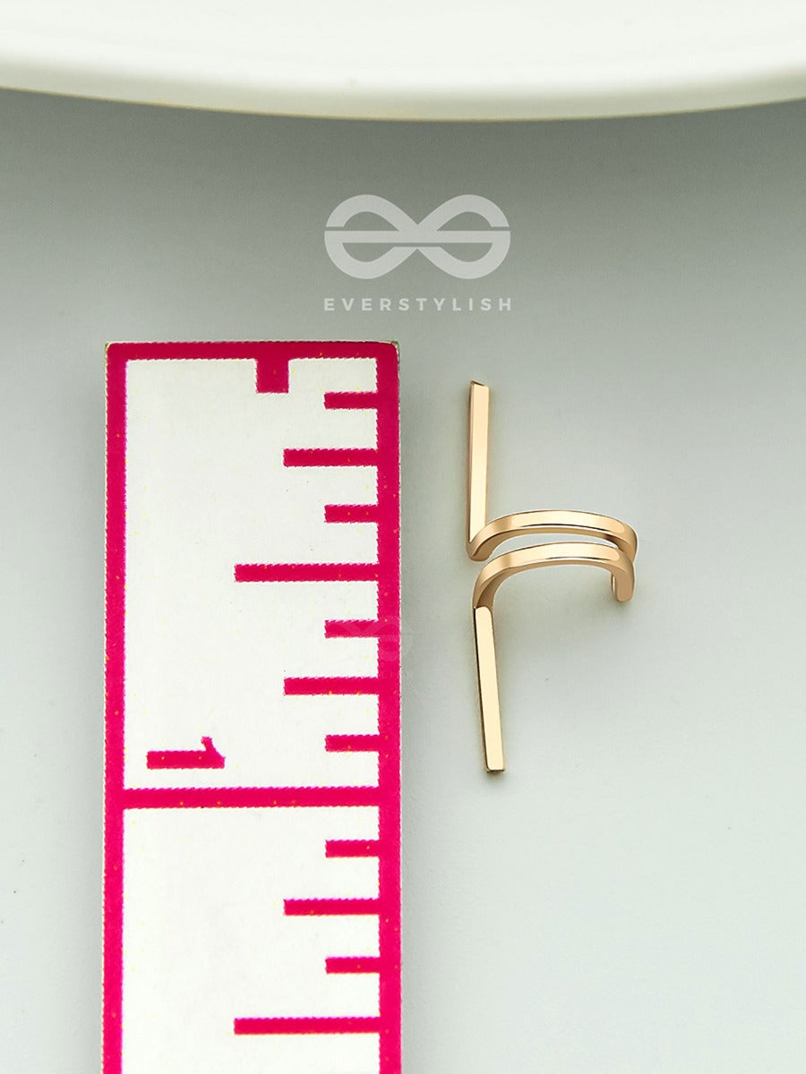 Hooked On Charm- Golden Adjustable Earcuff (One Ear)