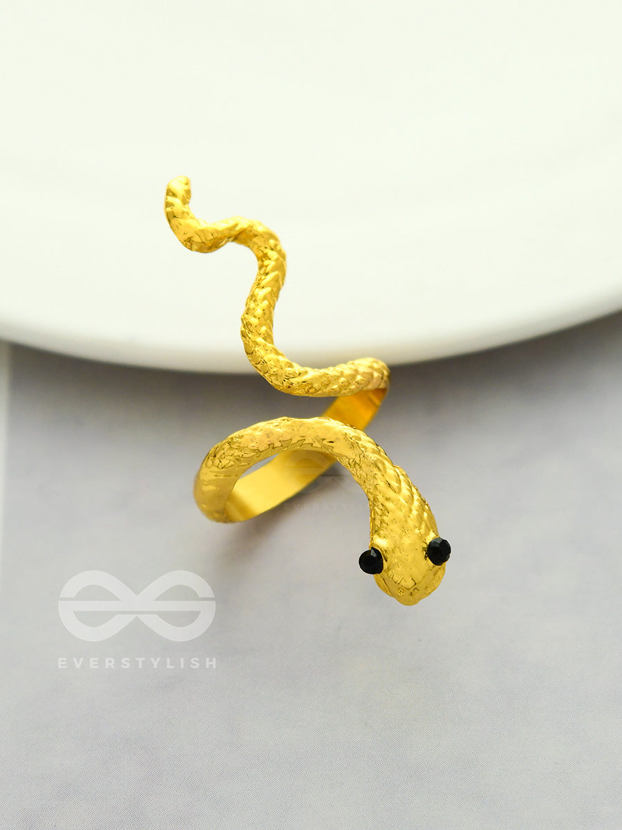 The Golden Serpent - Adjustable Ring