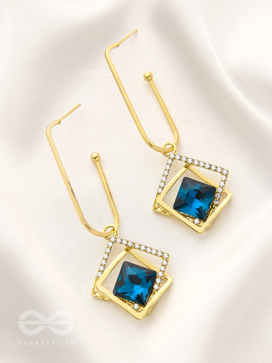 The Whimsical Heart Of The Ocean - Golden Statement Earrings