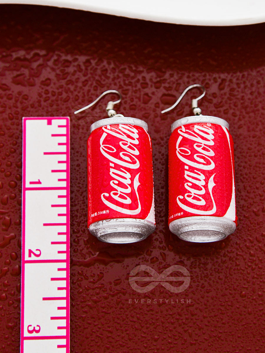 Cool As Cocacola - Statement Dangler Earrings