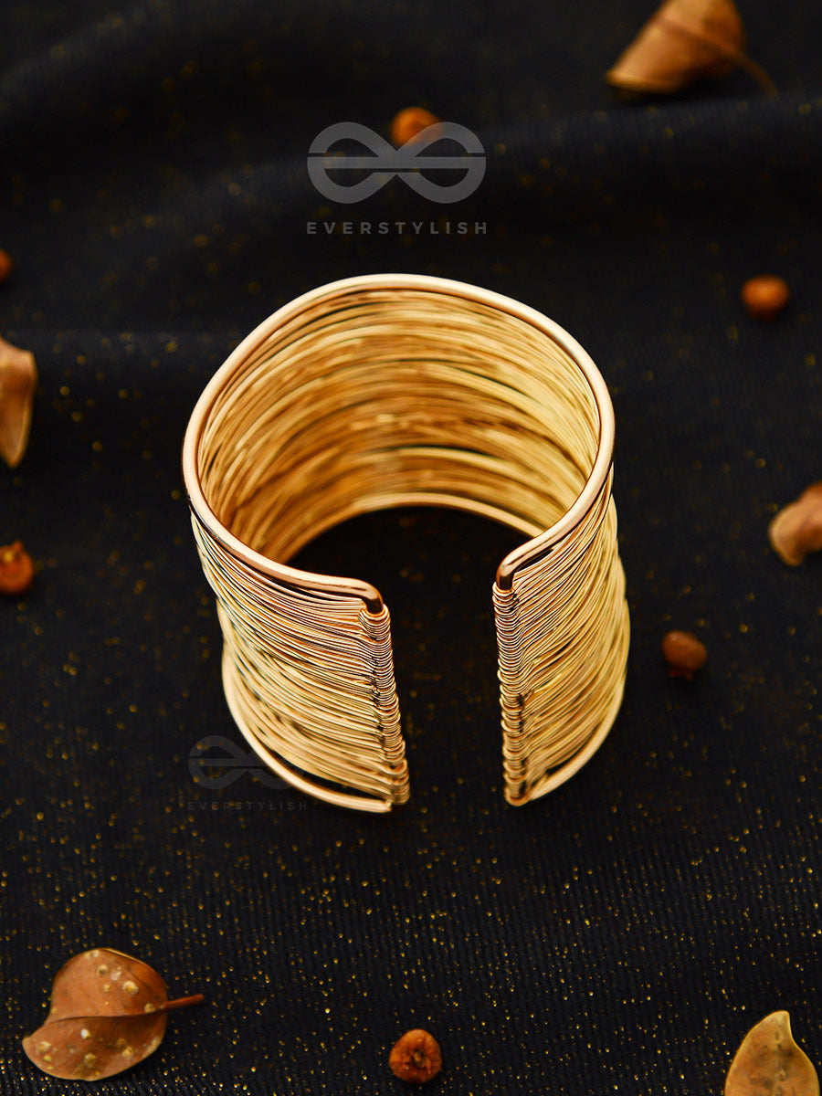 "Spun Of Gold" - Statement Golden Bracelet