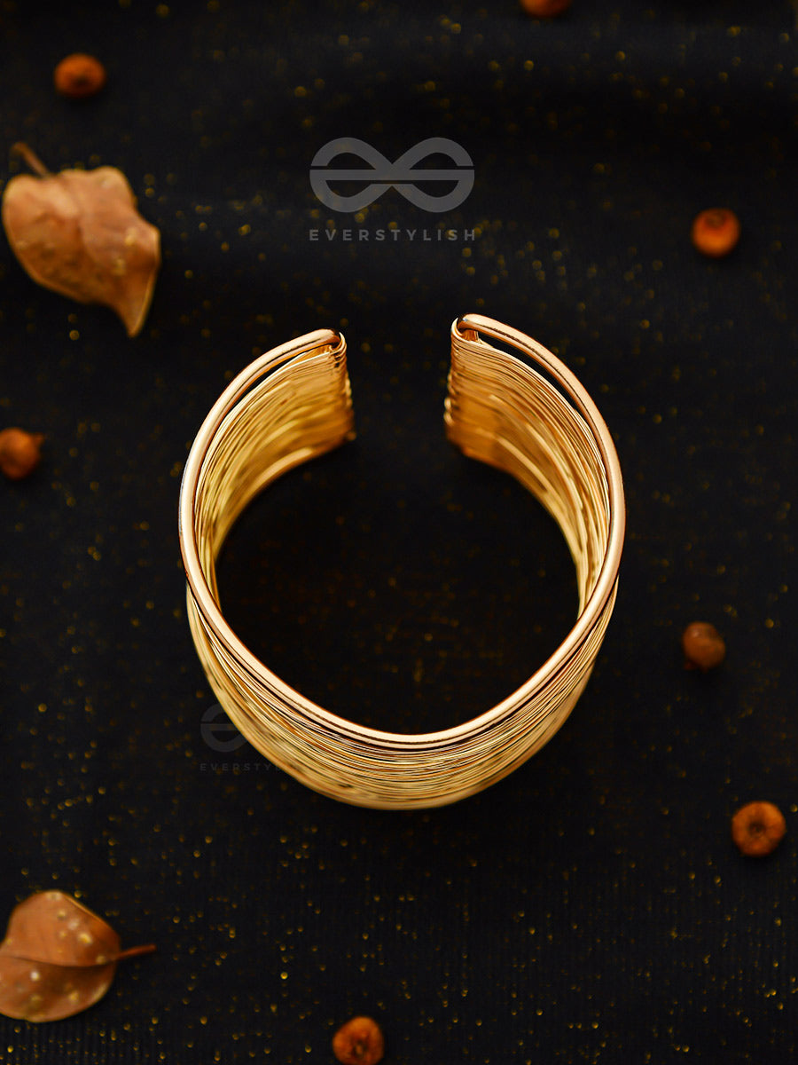 "Spun Of Gold" - Statement Golden Bracelet