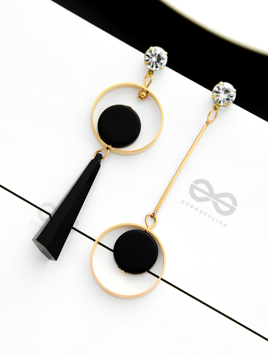 The Upside-Down Glam - Statement Golden Earrings