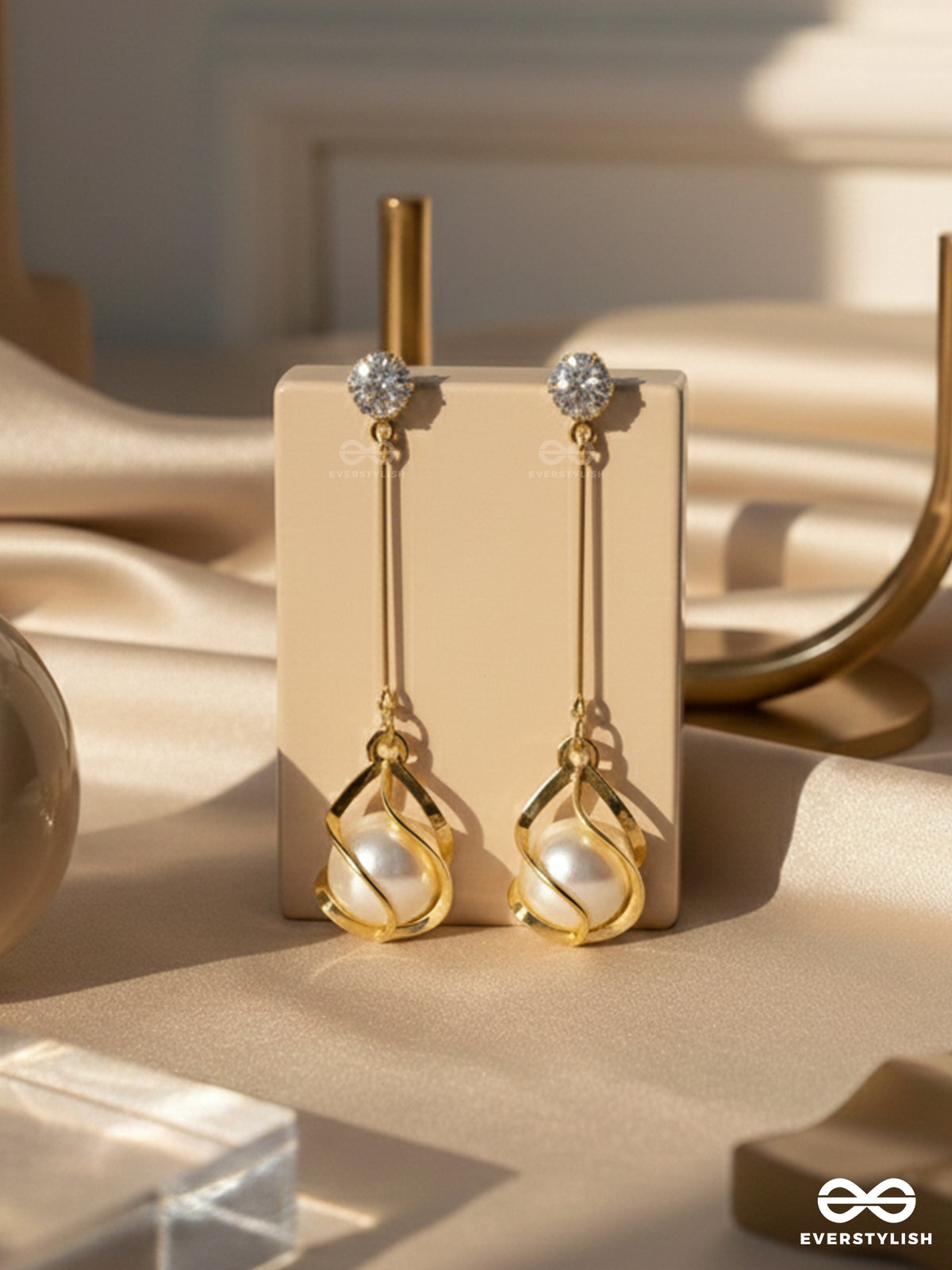 Pearl And Preciousness - Golden Danger Earrings