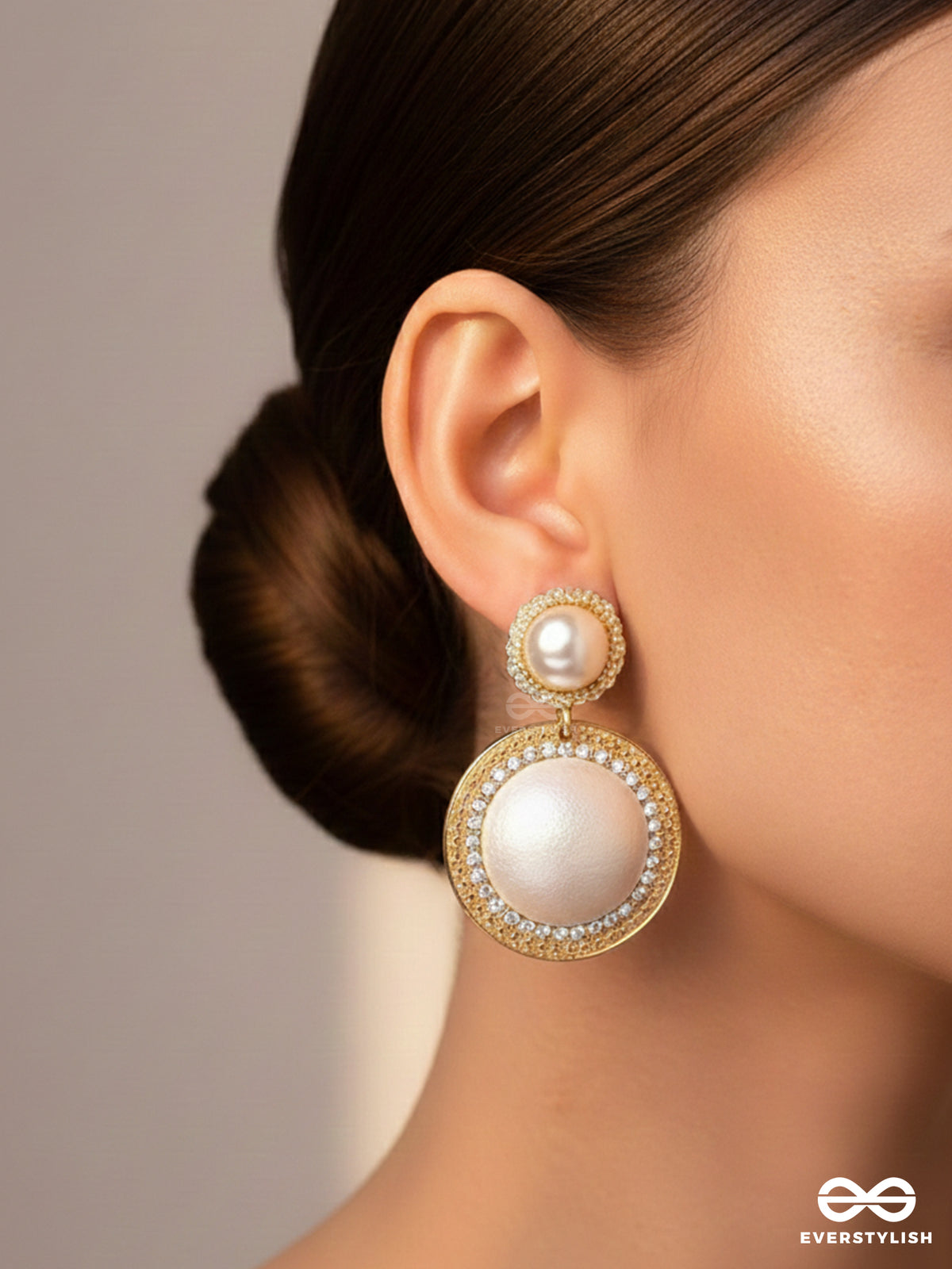 Pearls Of Poignance - Statement Golden Earrings