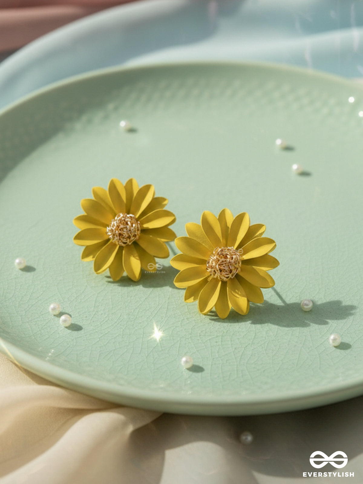 Blooming Blossoms - Statement Stud Earrings (Bumblebee)