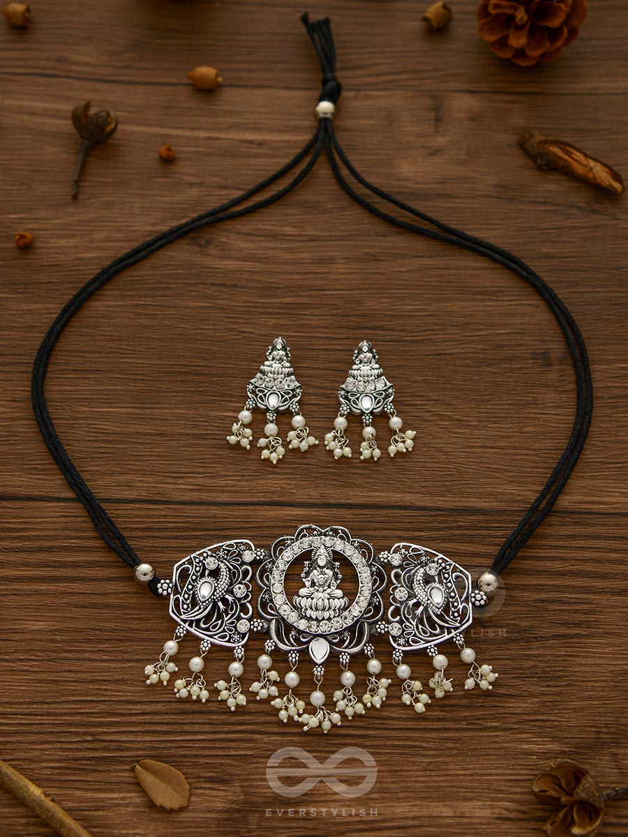 The Opulence Of Devotion- Statement Set Of Earrings And Choker