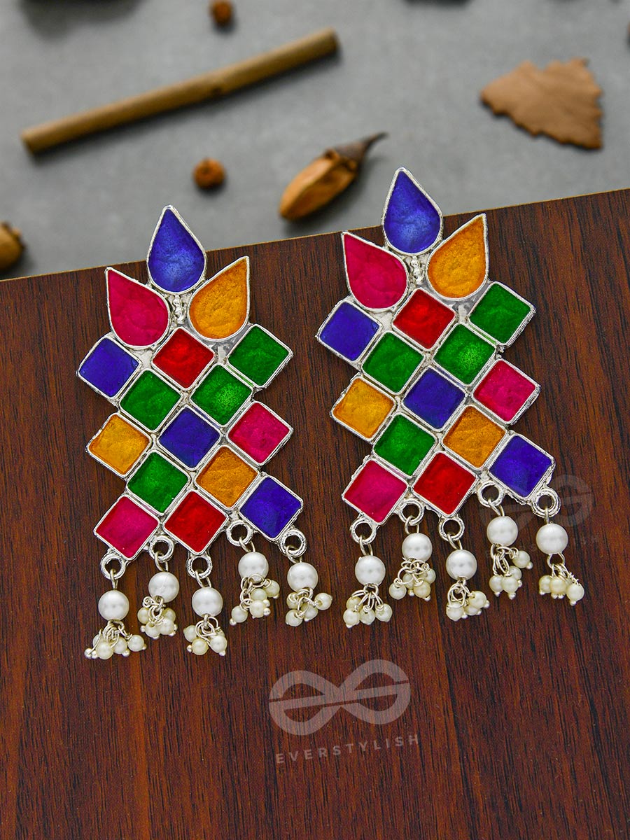 Festivities On My Ears - Statement Colourpop Enamelled Earrings