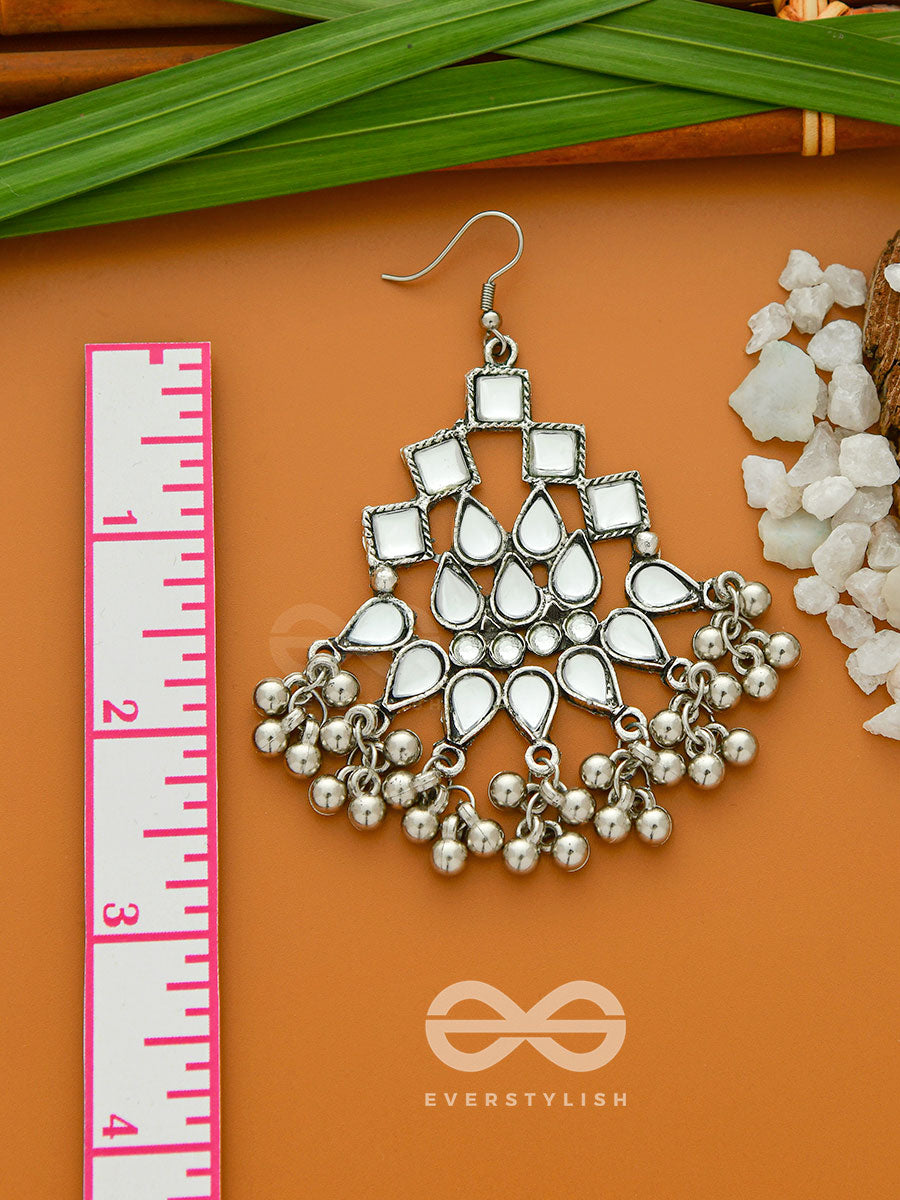 The Embellished Maze - Statement Oxidised Earrings