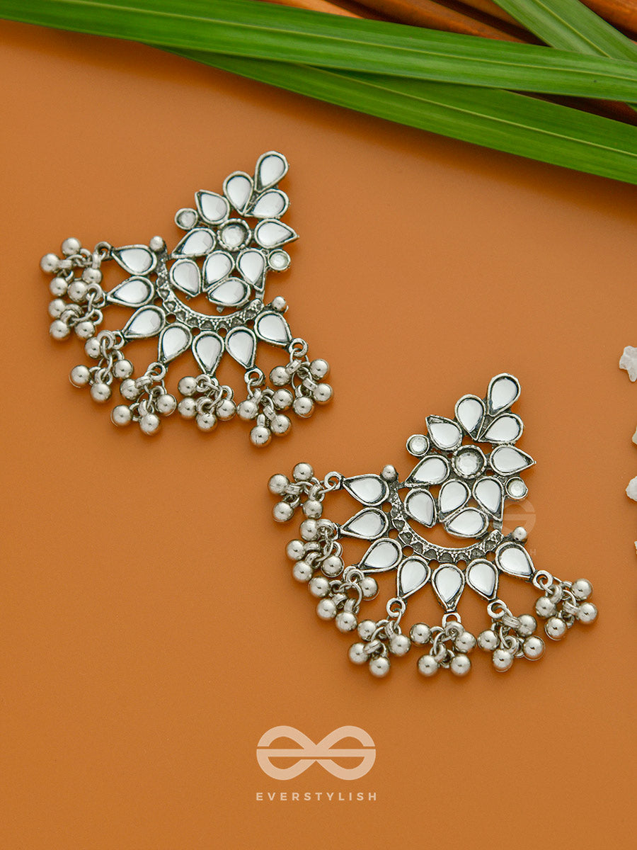 Melange Of Mystery- Oxidised Embellished Earrings