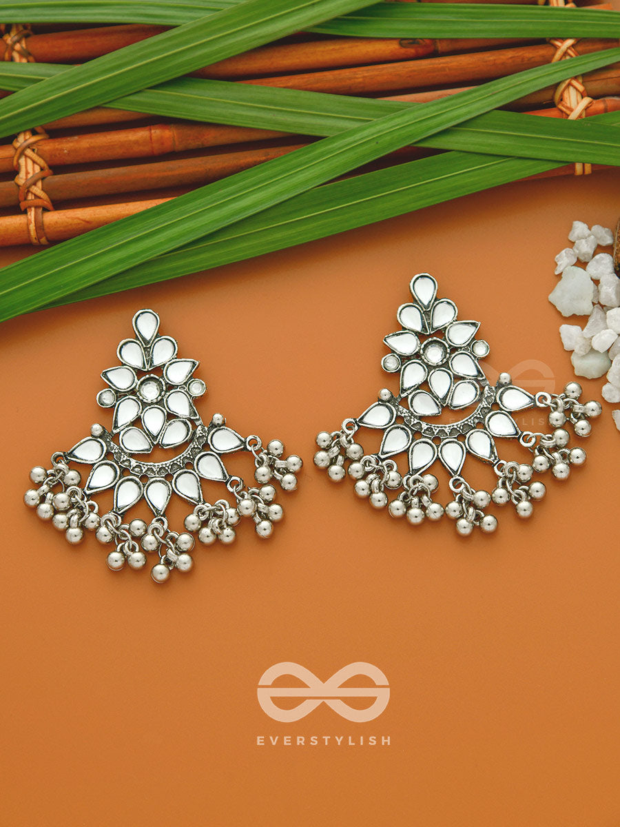 Melange Of Mystery- Oxidised Embellished Earrings