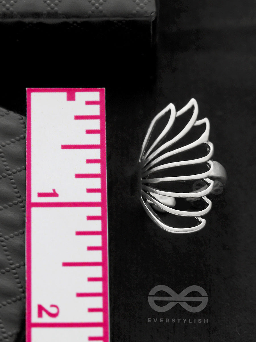 The Wing Feather Saga- Statement Silver Ring