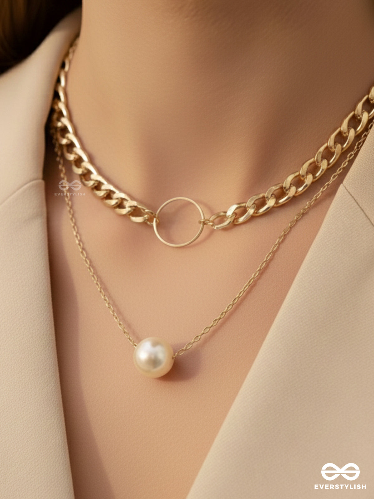 The Epitome Of Elegance- Layered Pearl Neckpiece