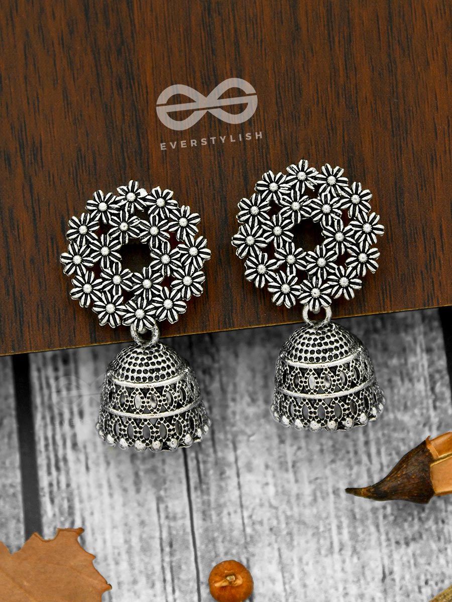 Wreath Of Flowers Desi Bell Jhumkas