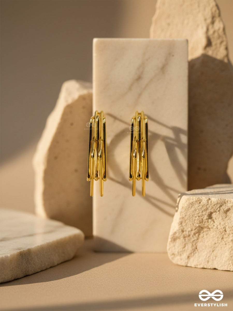 Geometrical Maze- Golden Earrings