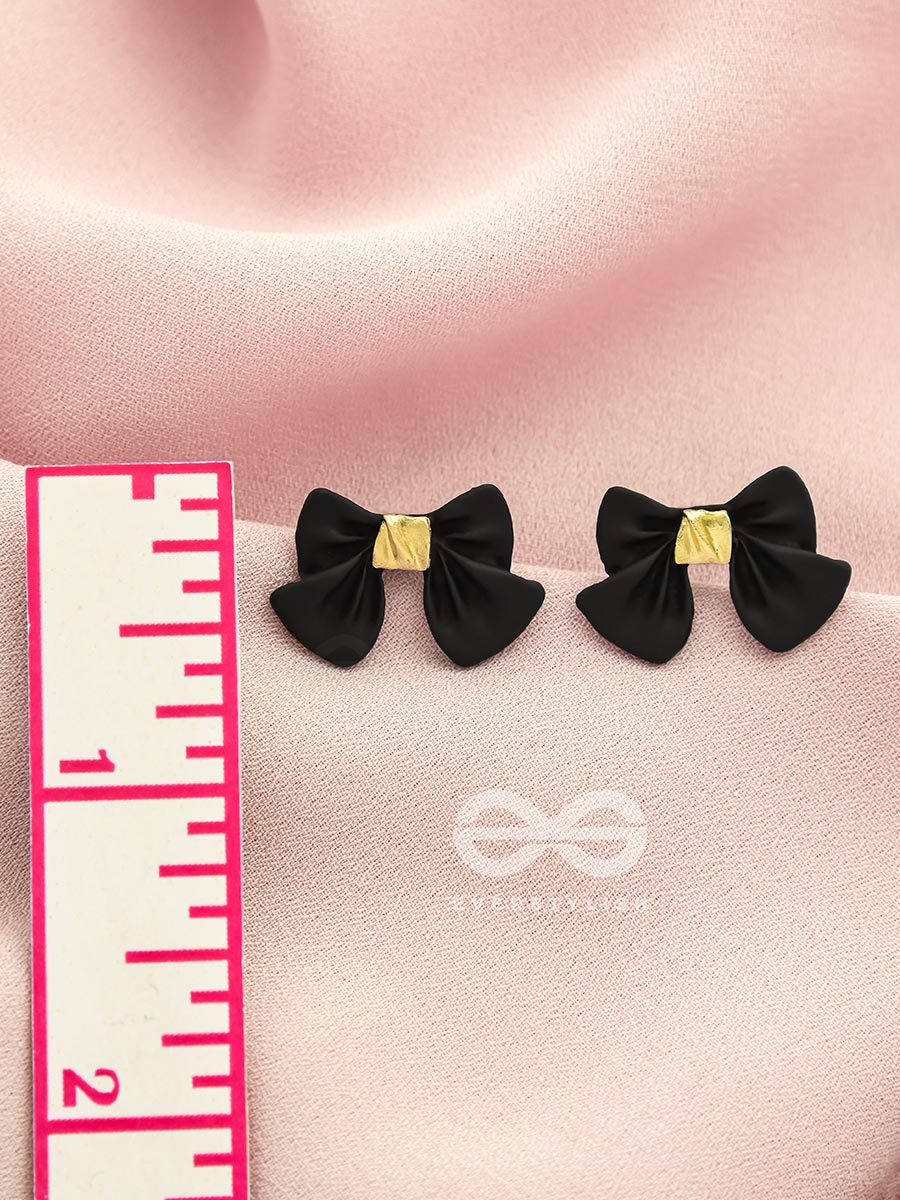The Bow-Wow- Black And Golden Earrings