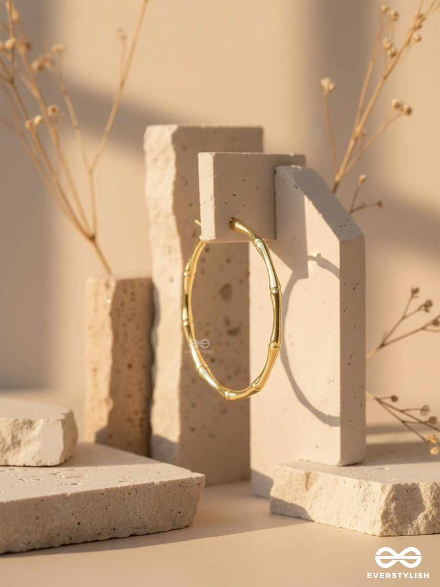 The Enso Circle- Elegant Golden Hoops