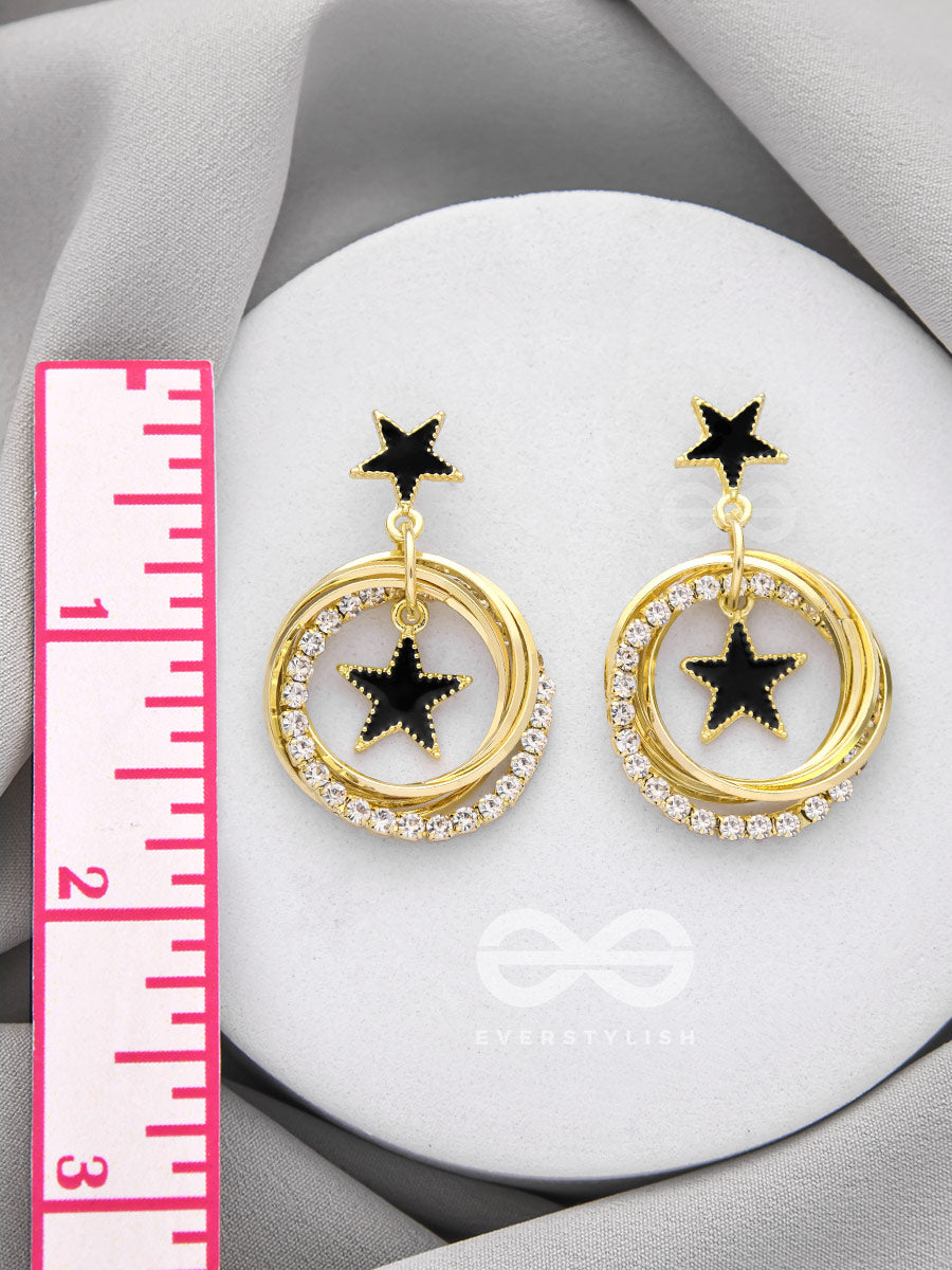 Starstruck- Golden Rhinestones Earrings