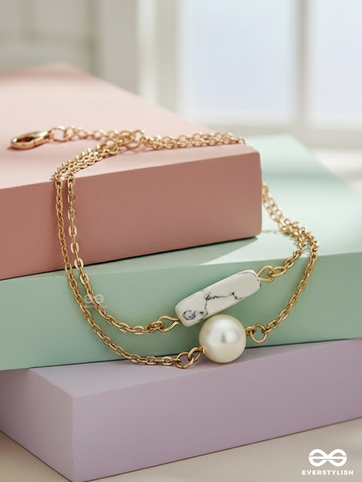 Treasures Of Sea- Golden Pearl Bracelet