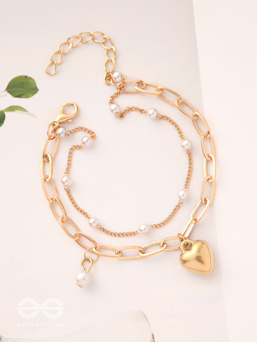 Bottom Of Heart- Golden Layered Bracelet