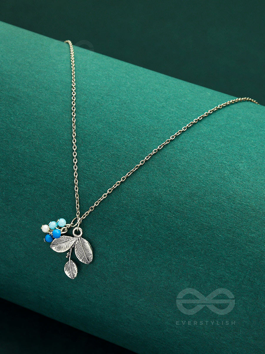 Frozen Forest- Silver And Blue Beads Necklace