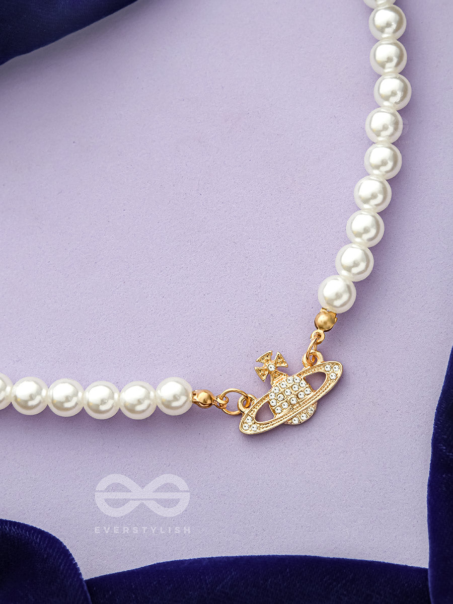 The Crown Of Glory- Golden Pearl Necklace