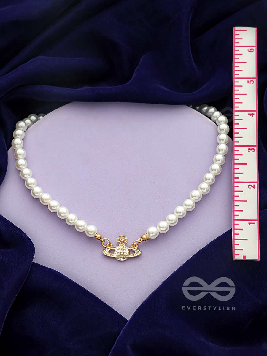 The Crown Of Glory- Golden Pearl Necklace