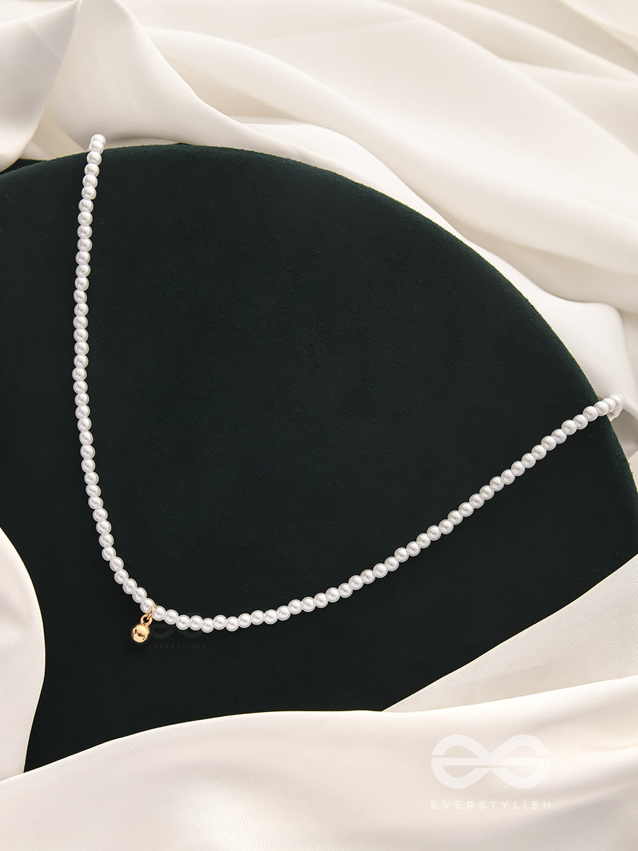 The Gold Drop- Golden Pearl Necklace