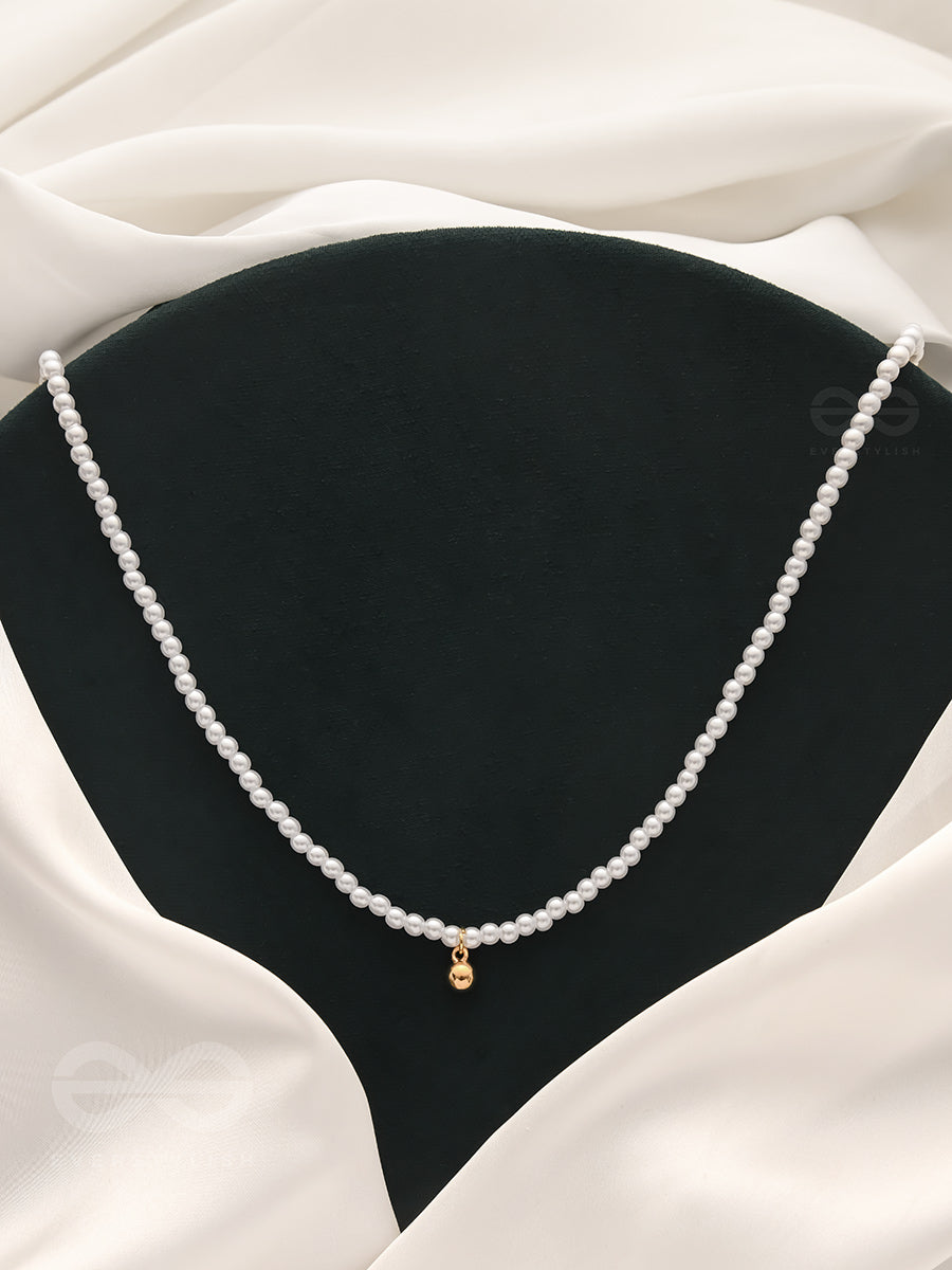 The Gold Drop- Golden Pearl Necklace