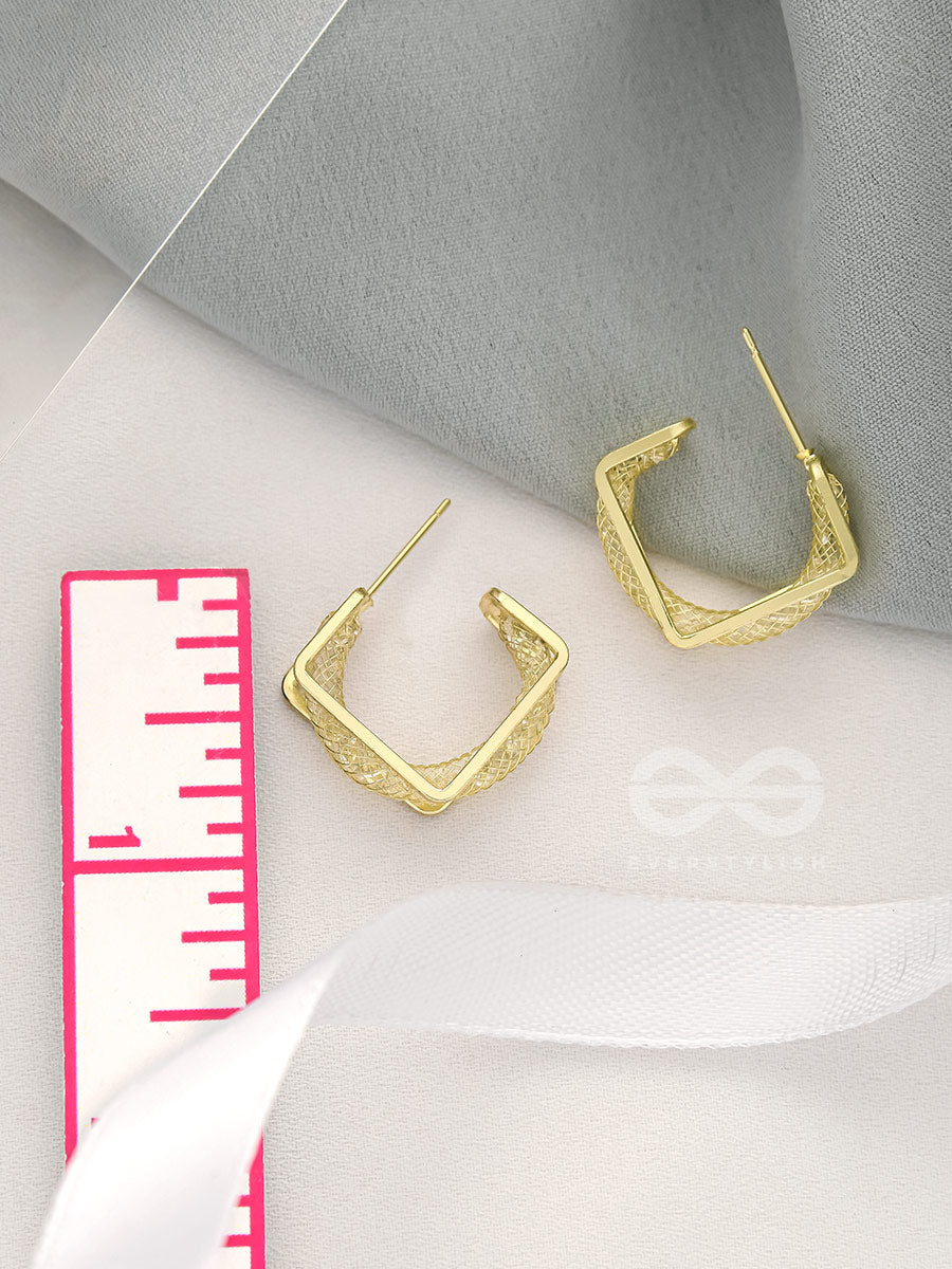 Hooked To Charm- Classic Golden Earrings