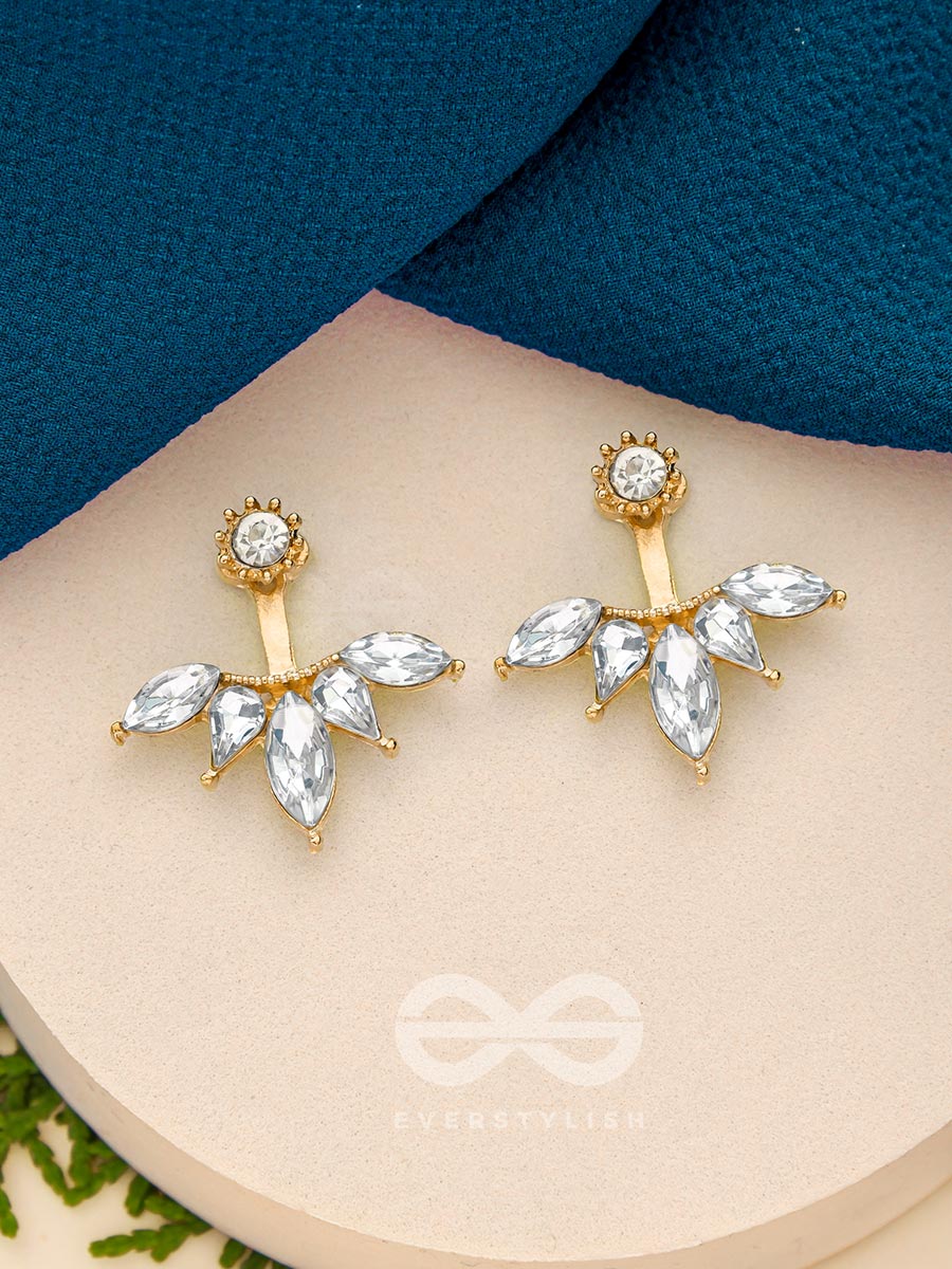 The Golden Phoenix- Golden Crystal Earrings