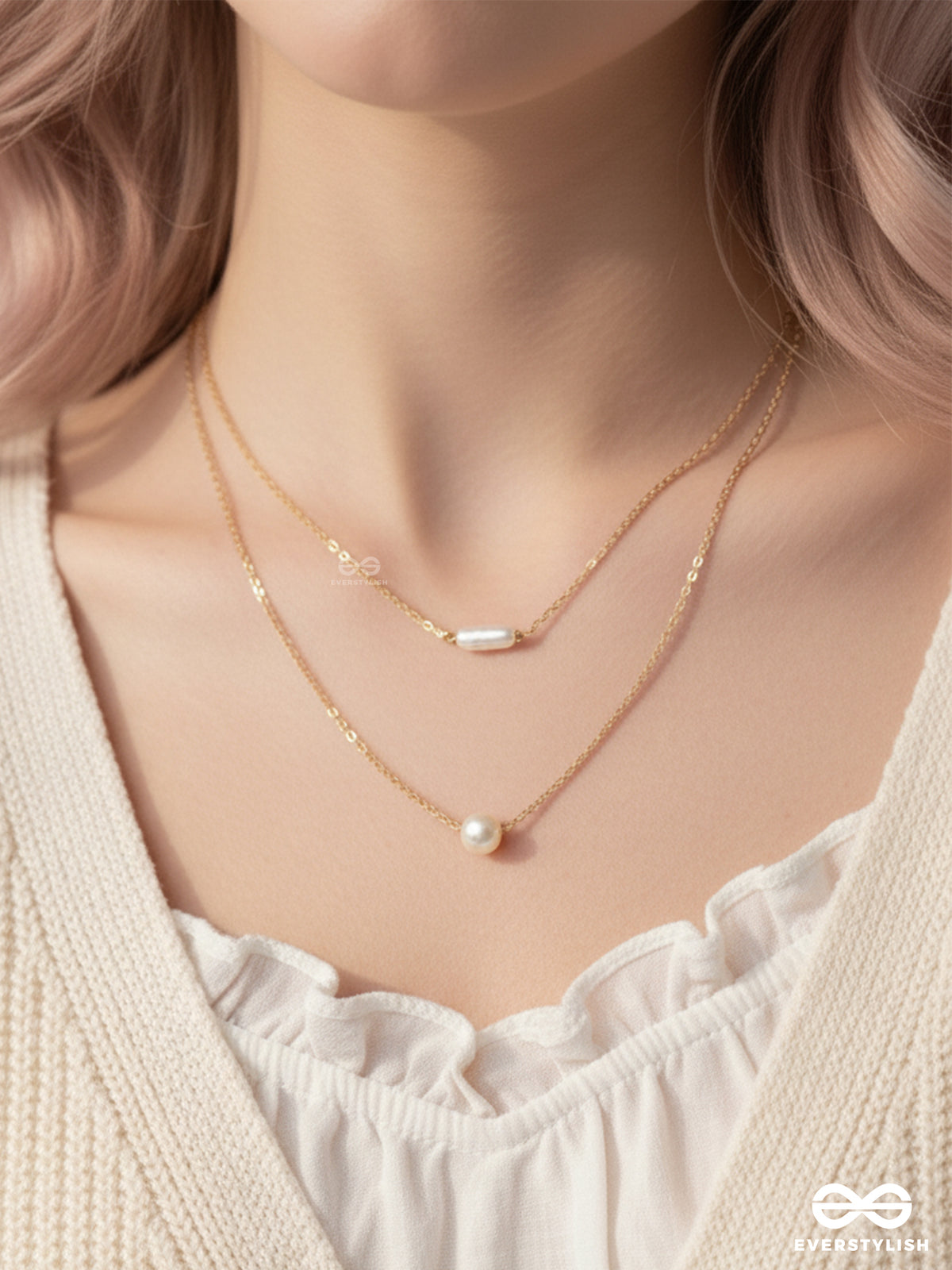 The Classic Romance- Golden Layered Necklace With Anti-Tarnish Coating