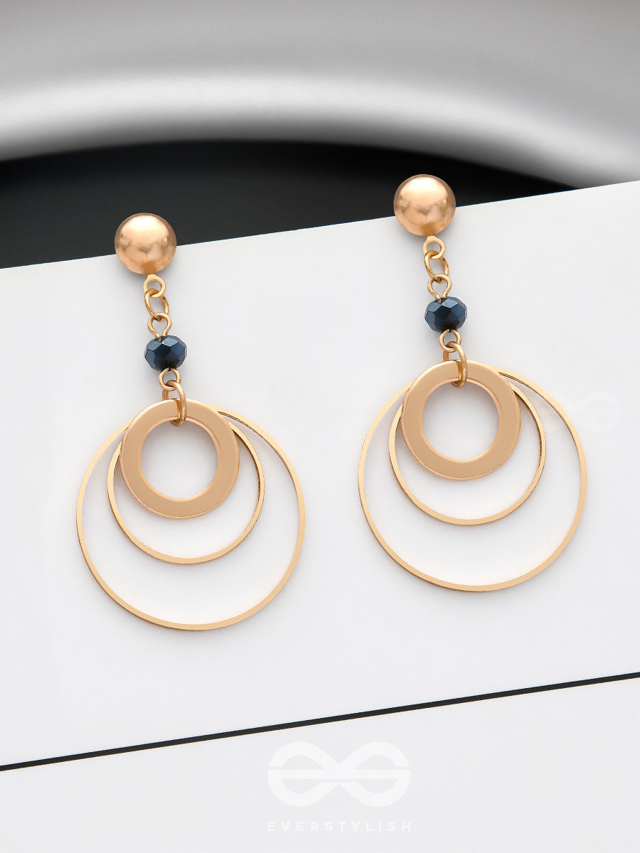 The Mystical Maze- Golden Beads Earrings