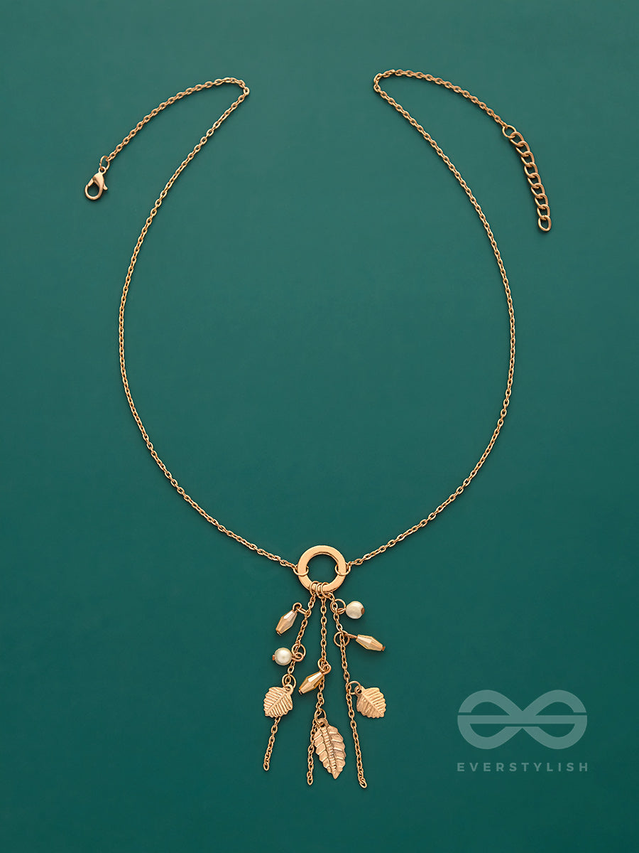 Joys Of Spring- Elegant Golden Necklace With Anti-Tarnish Coating