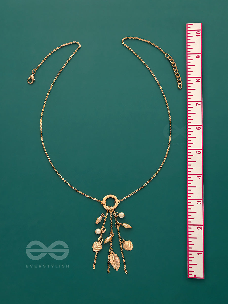 Joys Of Spring- Elegant Golden Necklace With Anti-Tarnish Coating