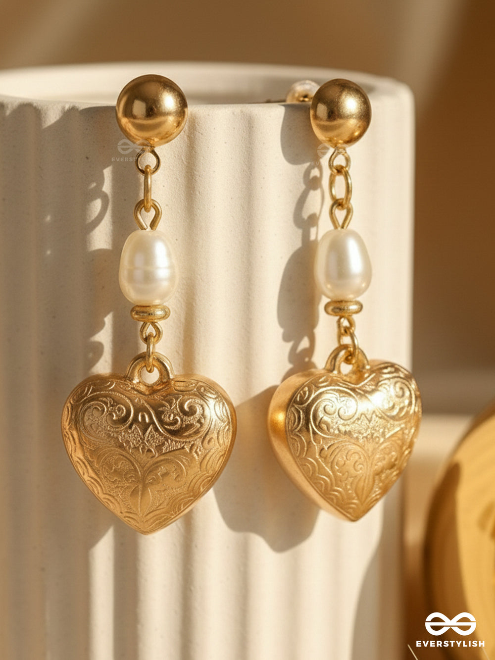 A Heart Of Gold- Classy Golden Earrings