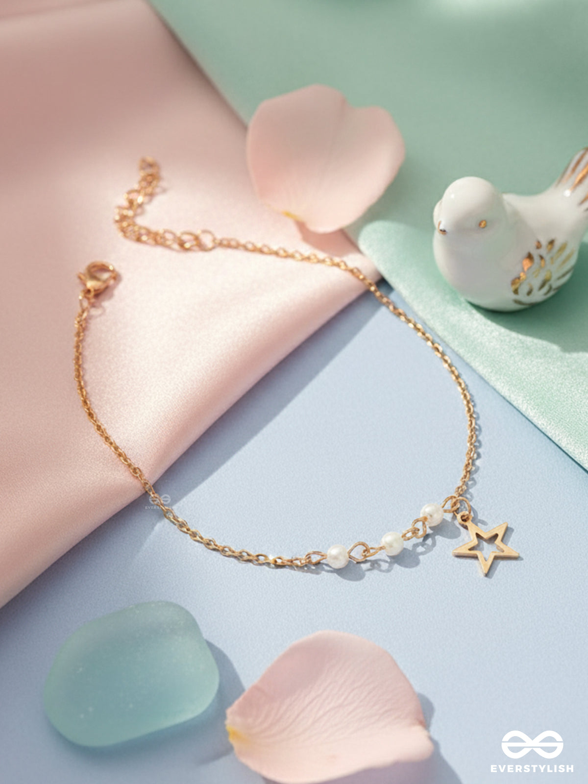 Star-Struck- Golden Beads Anklet