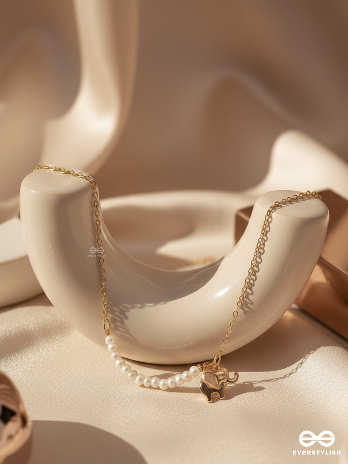 The Jungle Safari- Golden Beads Necklace With Anti-Tarnish Coating