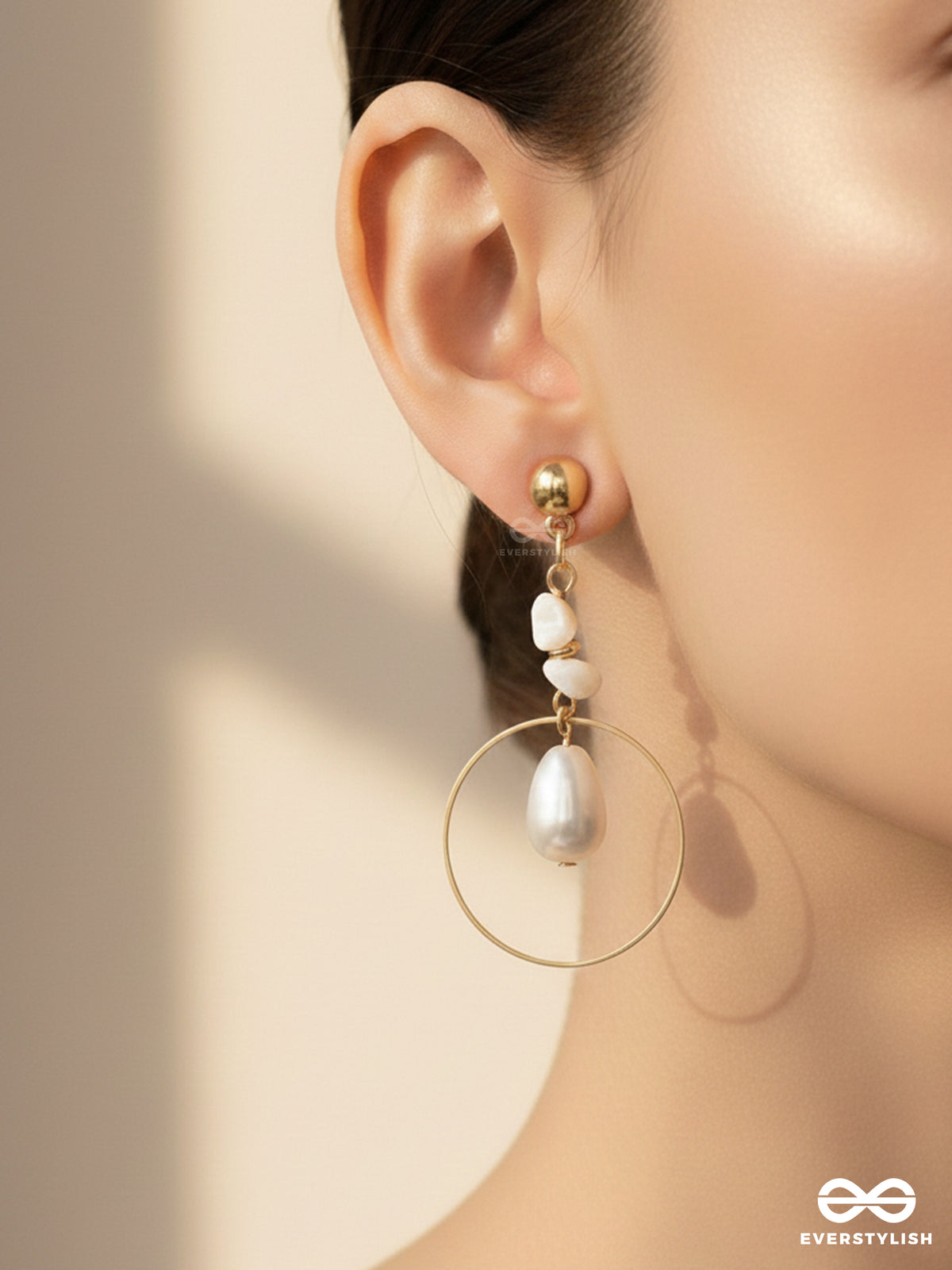 The Lord Of The Rings- Golden Pearl Earrings