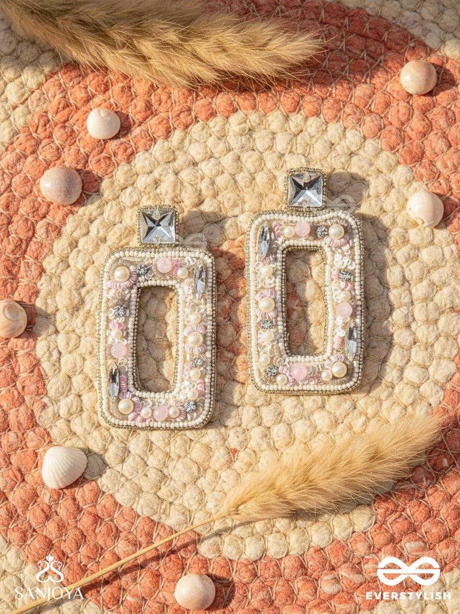 Avaroha- The Heavenly- Stones, Sequins And Pearls Embroidered Earrings