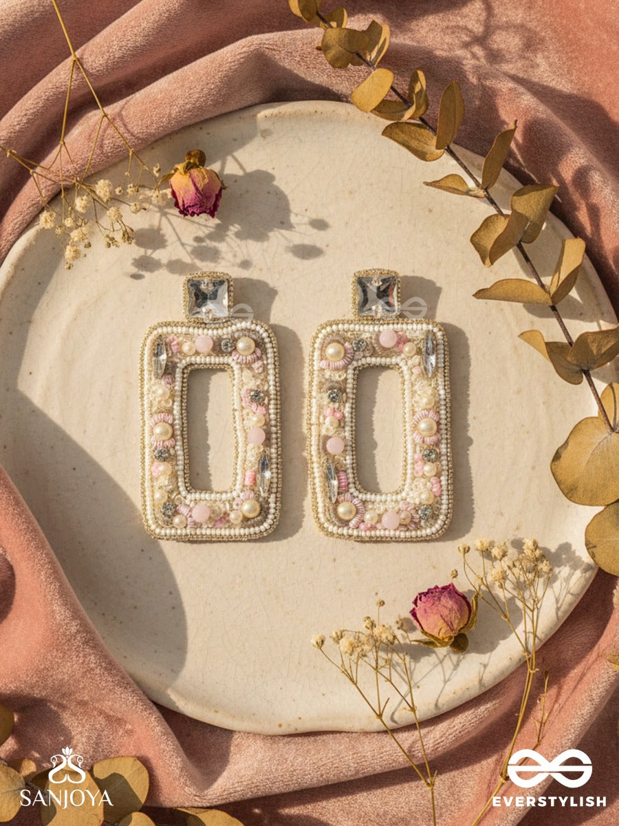 Avaroha- The Heavenly- Stones, Sequins And Pearls Embroidered Earrings