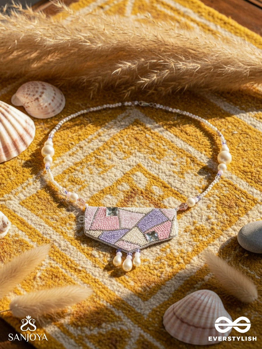 Niryatr- The Beautiful Meadow- Pearls, Sequins And Beads Embroidered Neckpiece