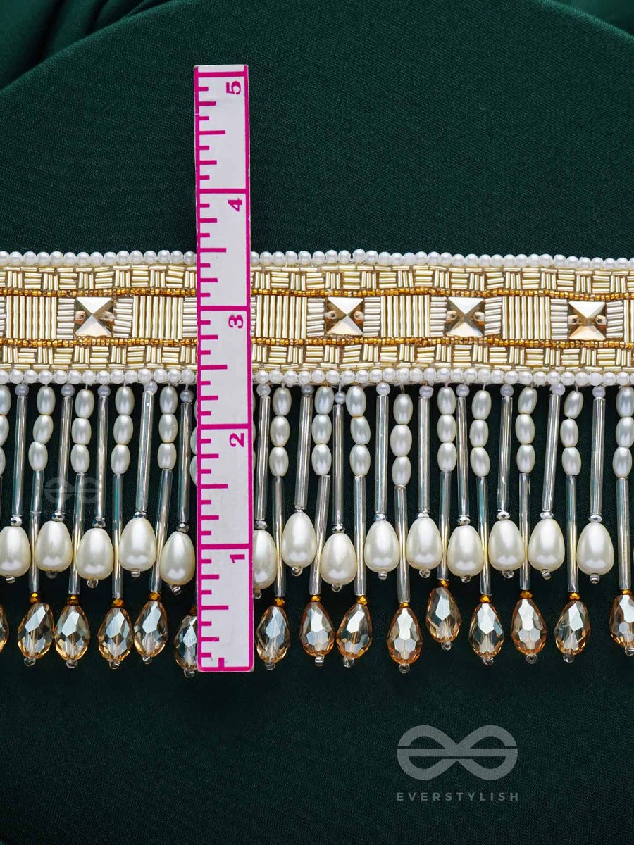 Anshumali- The Sunny Sky- Stones, Pearls And Glass Beads Embroidered Choker Necklace