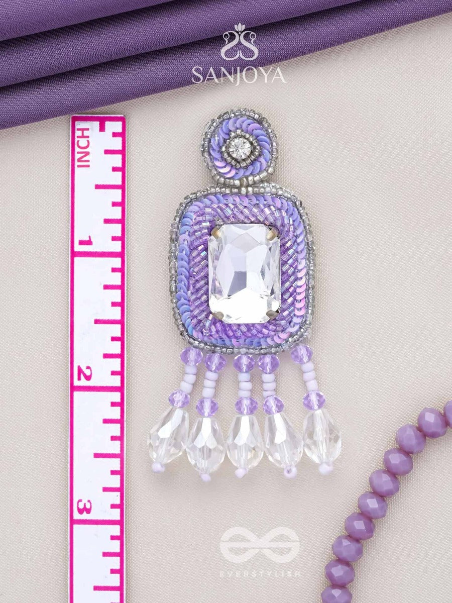 Aadarsa- The Magnificent Mirror- Stones And Sequins Embroidered Earrings