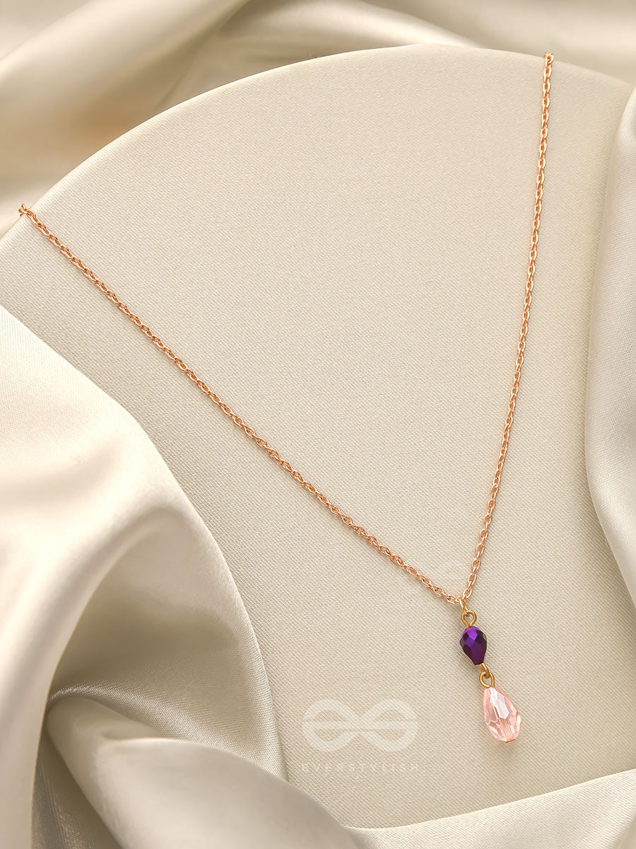 A Study In Scarlet- Golden Glass Bead Necklace With Anti-Tarnish Coating
