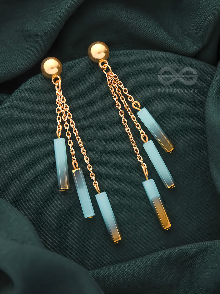 The Golden Dusk- Golden Resin Earrings