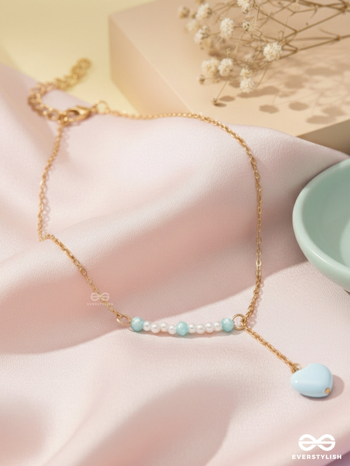 The Heart's Desire- Golden Beads Anklet